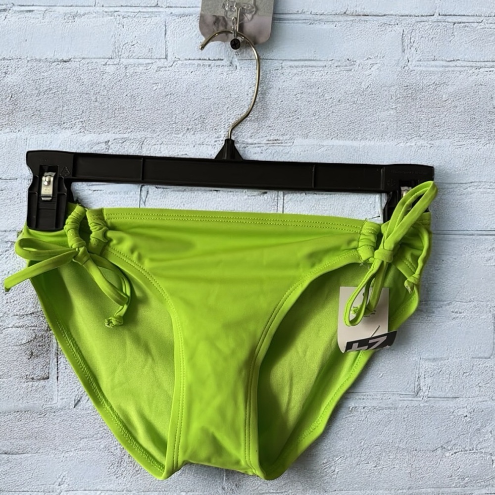 Deadstock y2k neon green tie string bikini bottoms XS